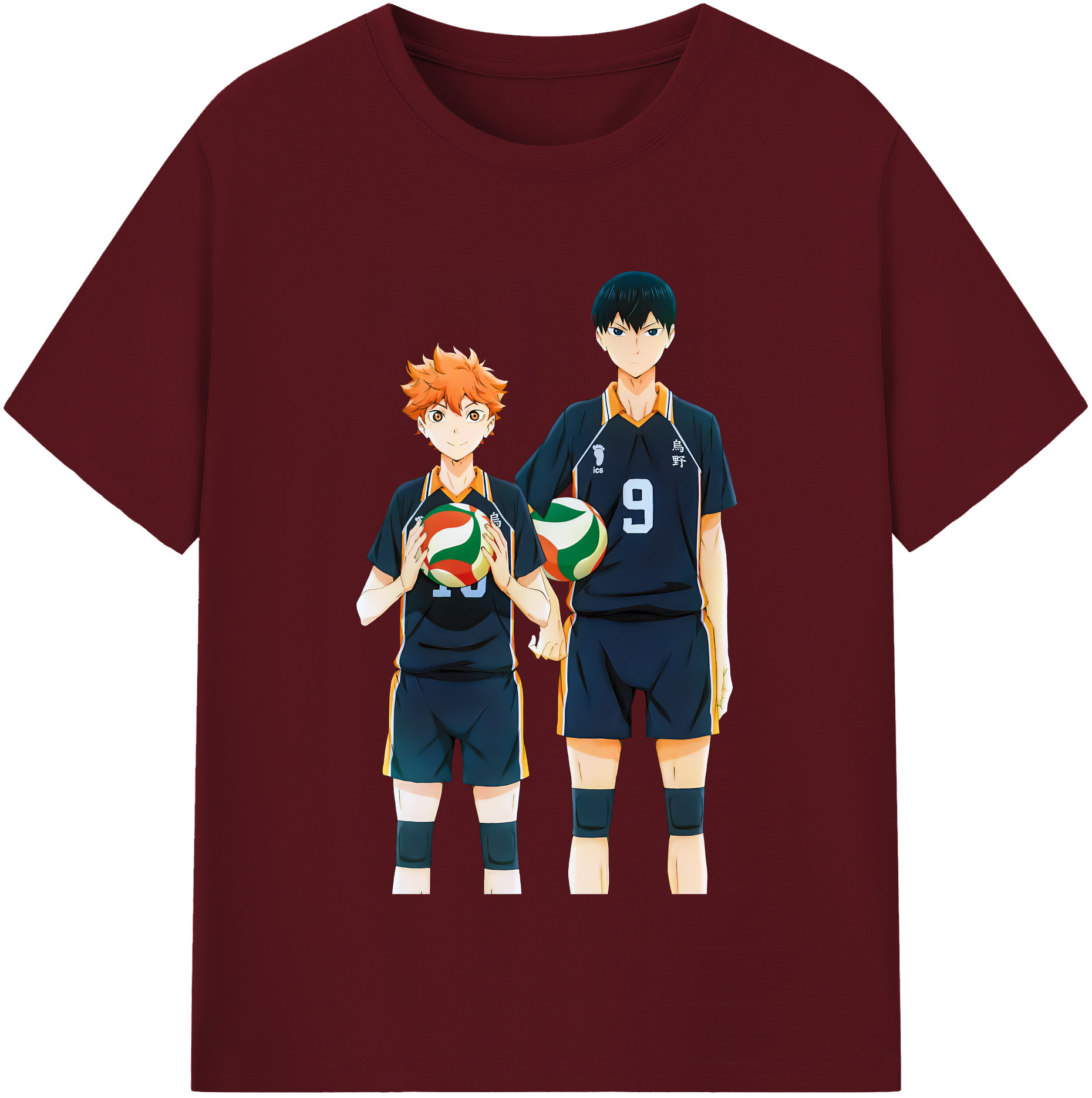 （画像用） ハイキュー!! Haikyu!! 綿100％半袖Tシャツ（フロントプリント）
